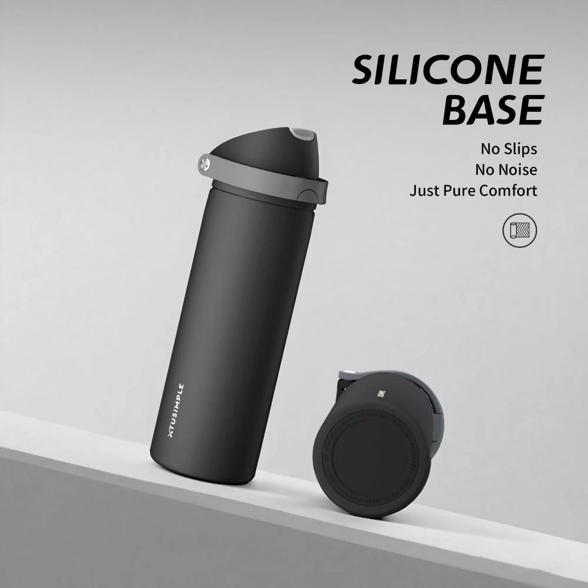 2 - in - 1 Black Hydration Water Bottle - Xtusimple