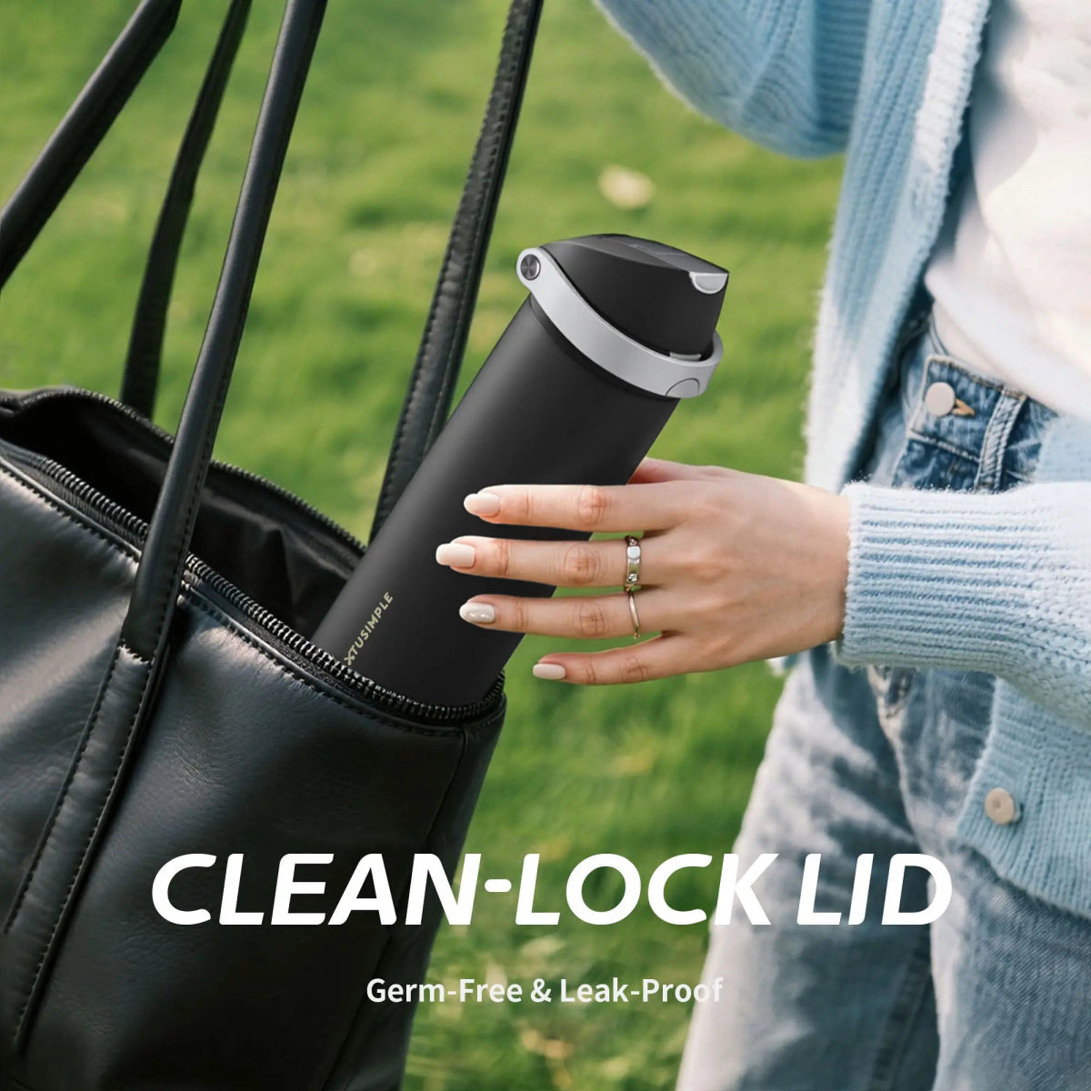 2 - in - 1 Black Hydration Water Bottle - Xtusimple