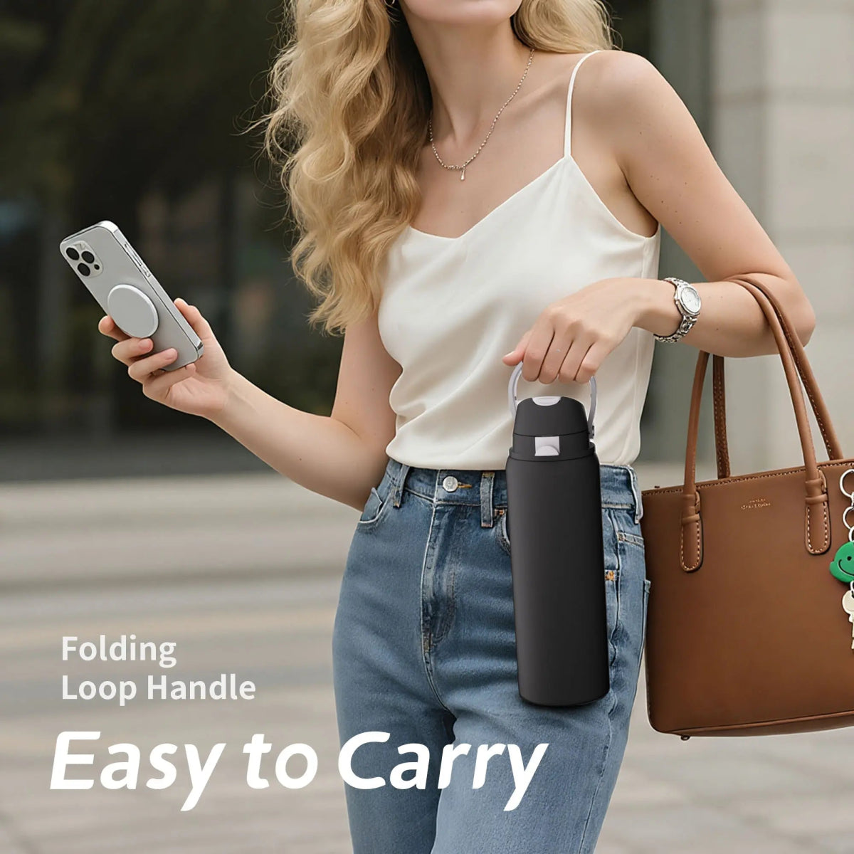 2 - in - 1 Blue Hydration Water Bottle - Xtusimple