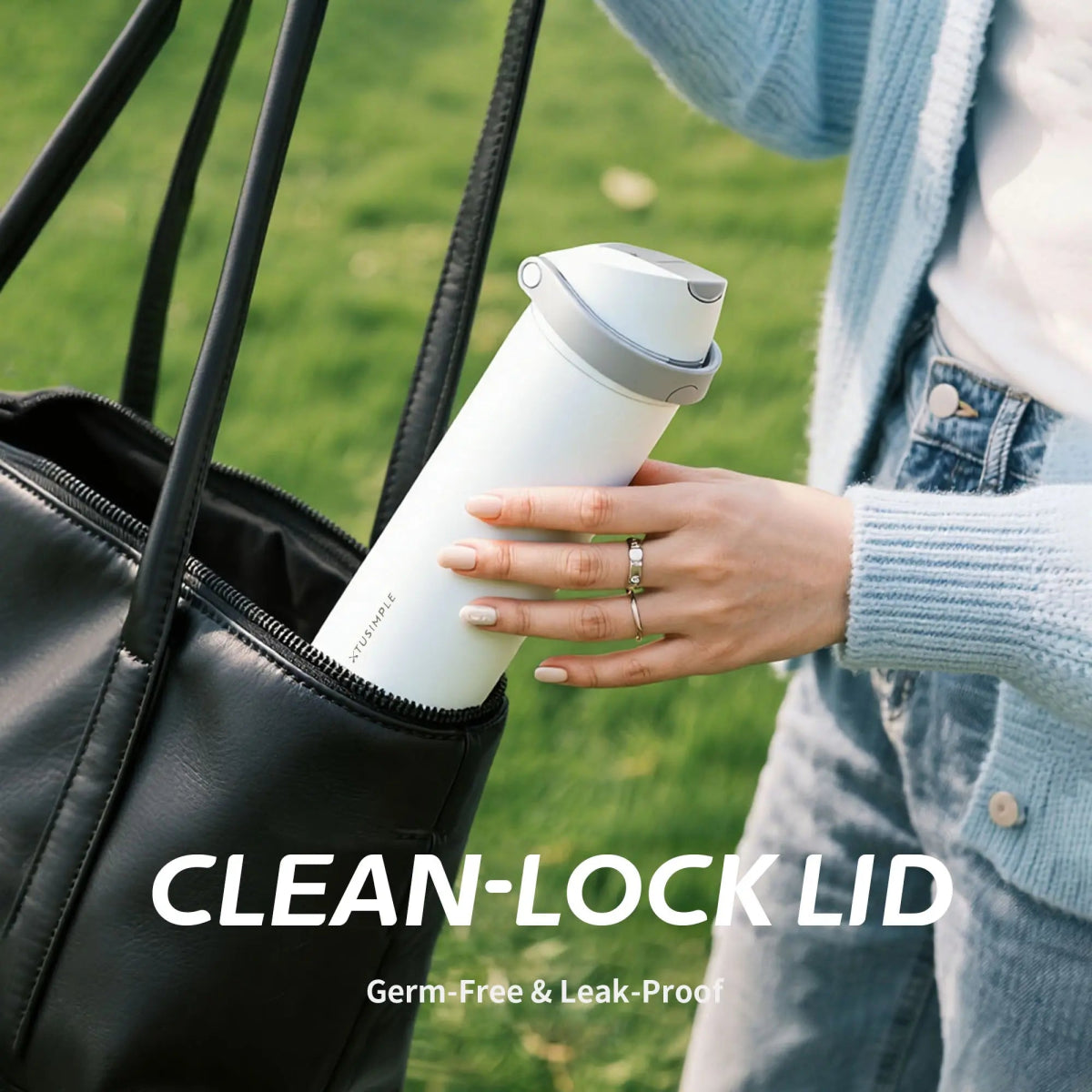 2 - in - 1 White Hydration Water Bottle - Xtusimple