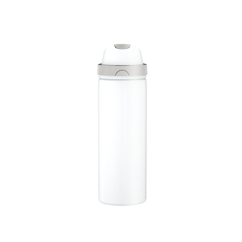 2-in-1 White Hydration Water Bottle