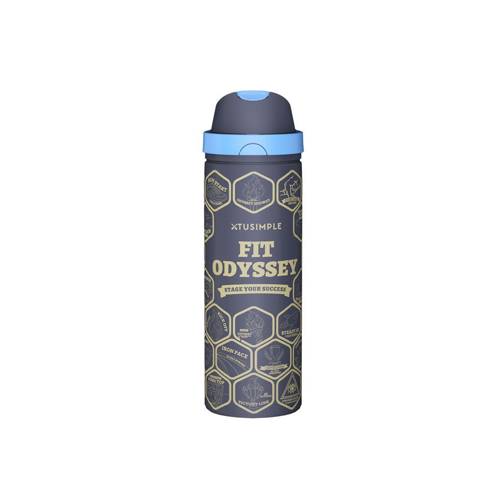2-in-1 White Hydration Water Bottle
