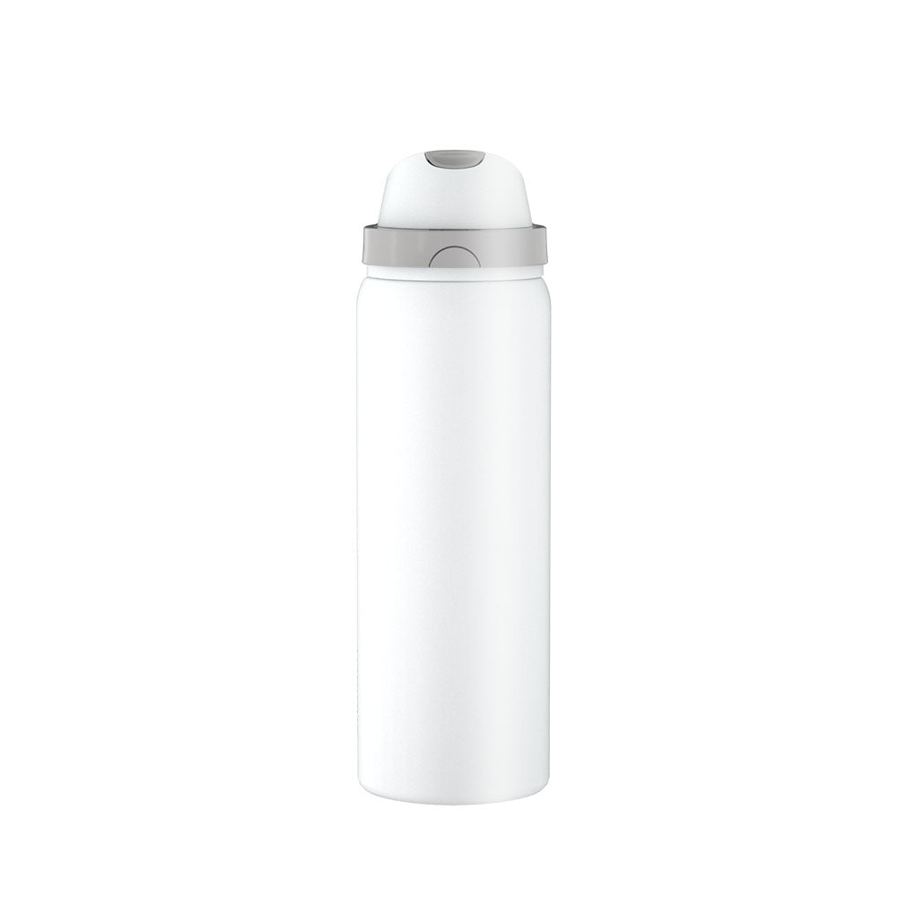2-in-1 White Hydration Water Bottle