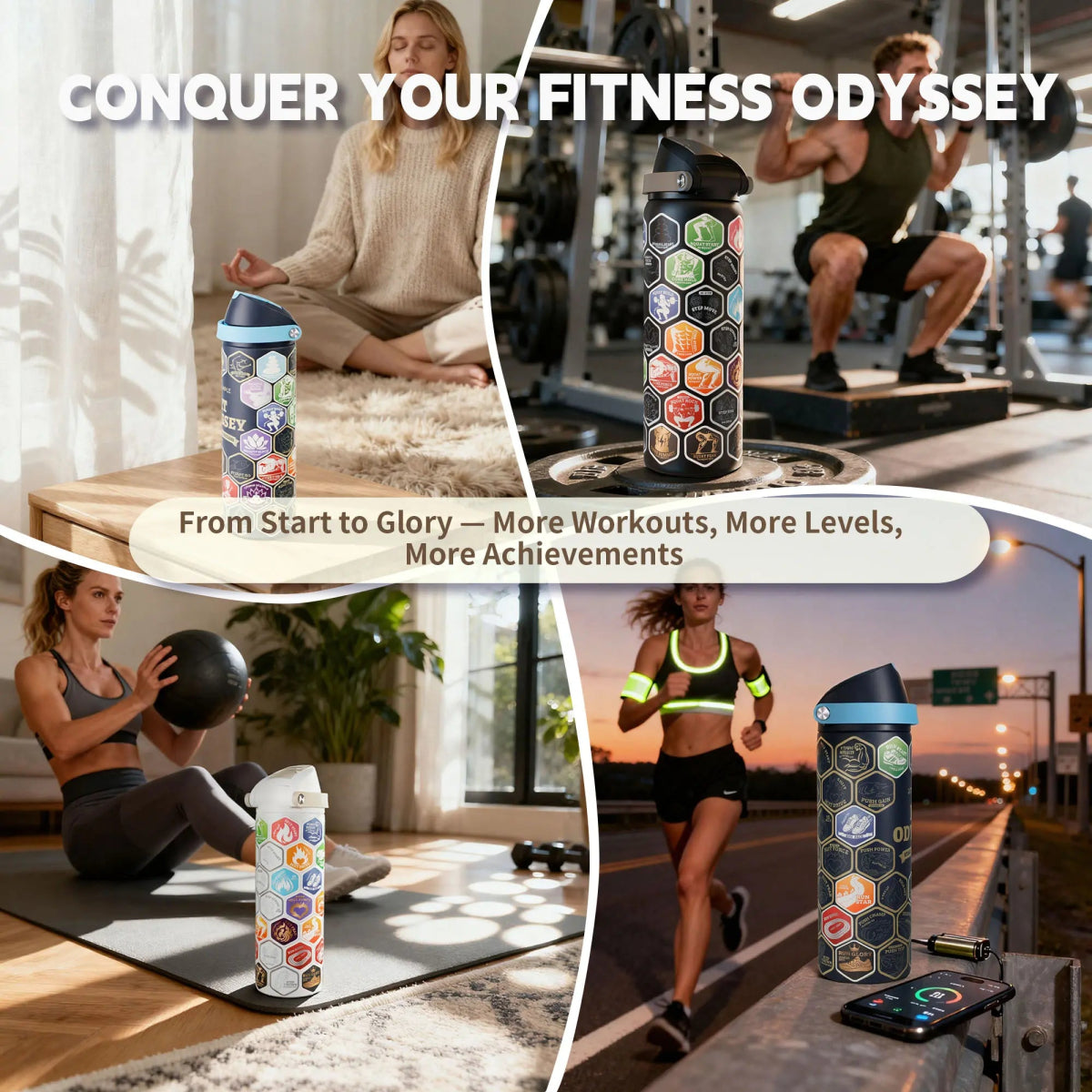 FIT ODYSSEY | Stickers Bottle| Blue - Xtusimple