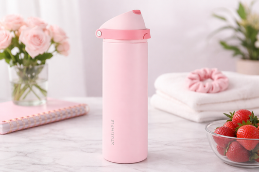 Pink Water Bottle with Flip Straw for Sale: A Stylish, Effortless Way to Stay Hydrated