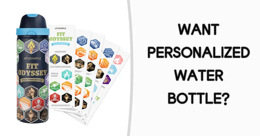 water bottle with sticker