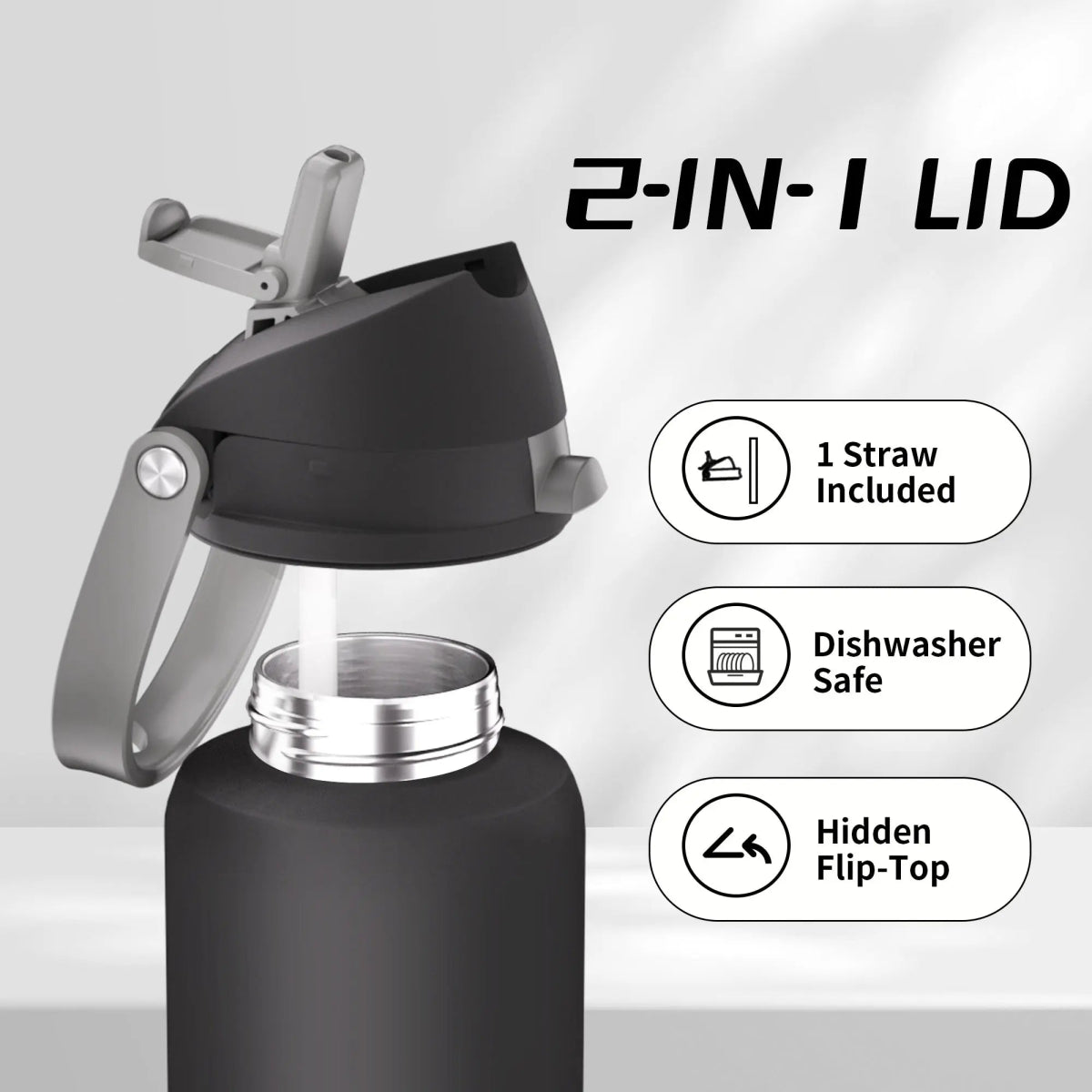 2 - in - 1 Blue Hydration Water Bottle - Xtusimple