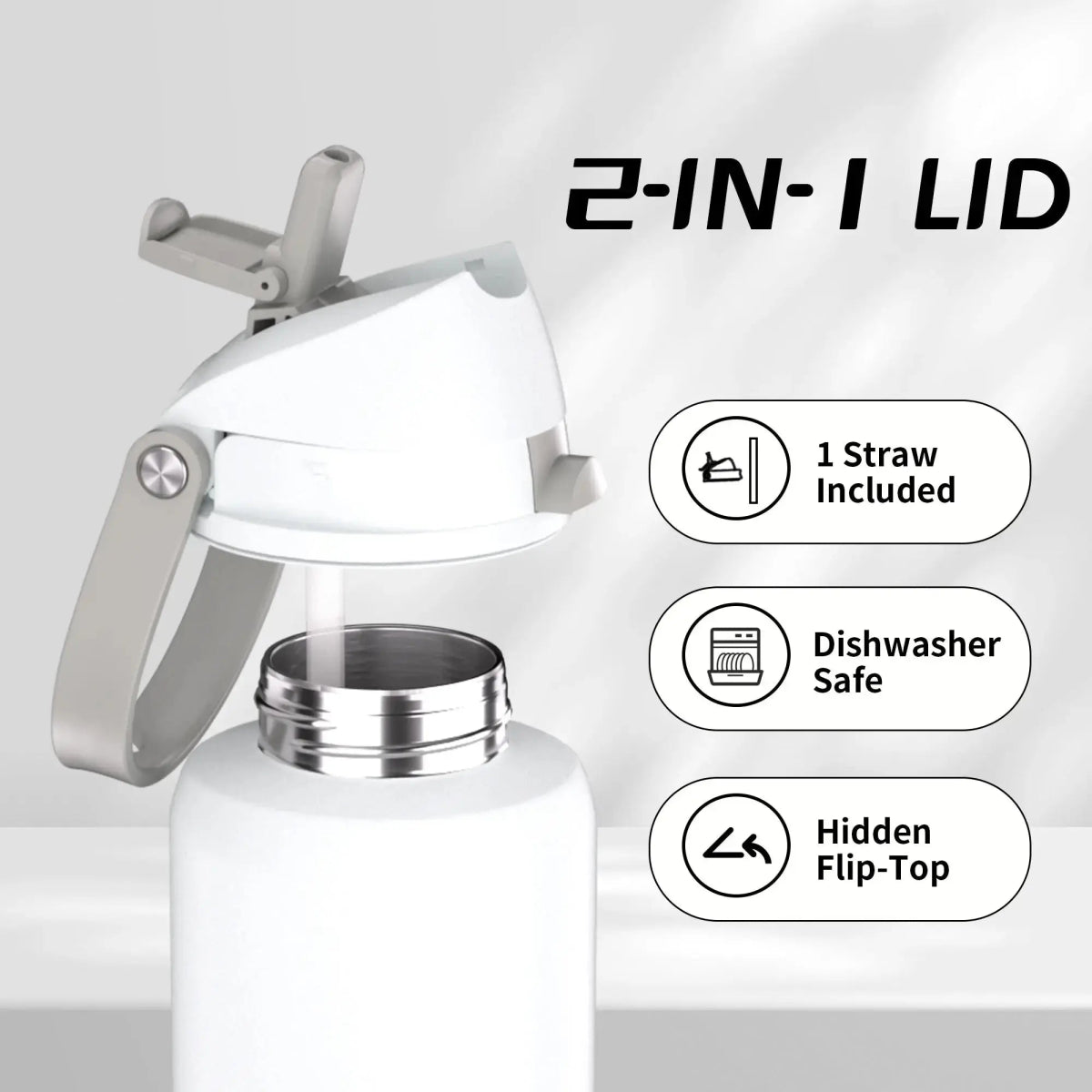 2 - in - 1 Blue Hydration Water Bottle - Xtusimple