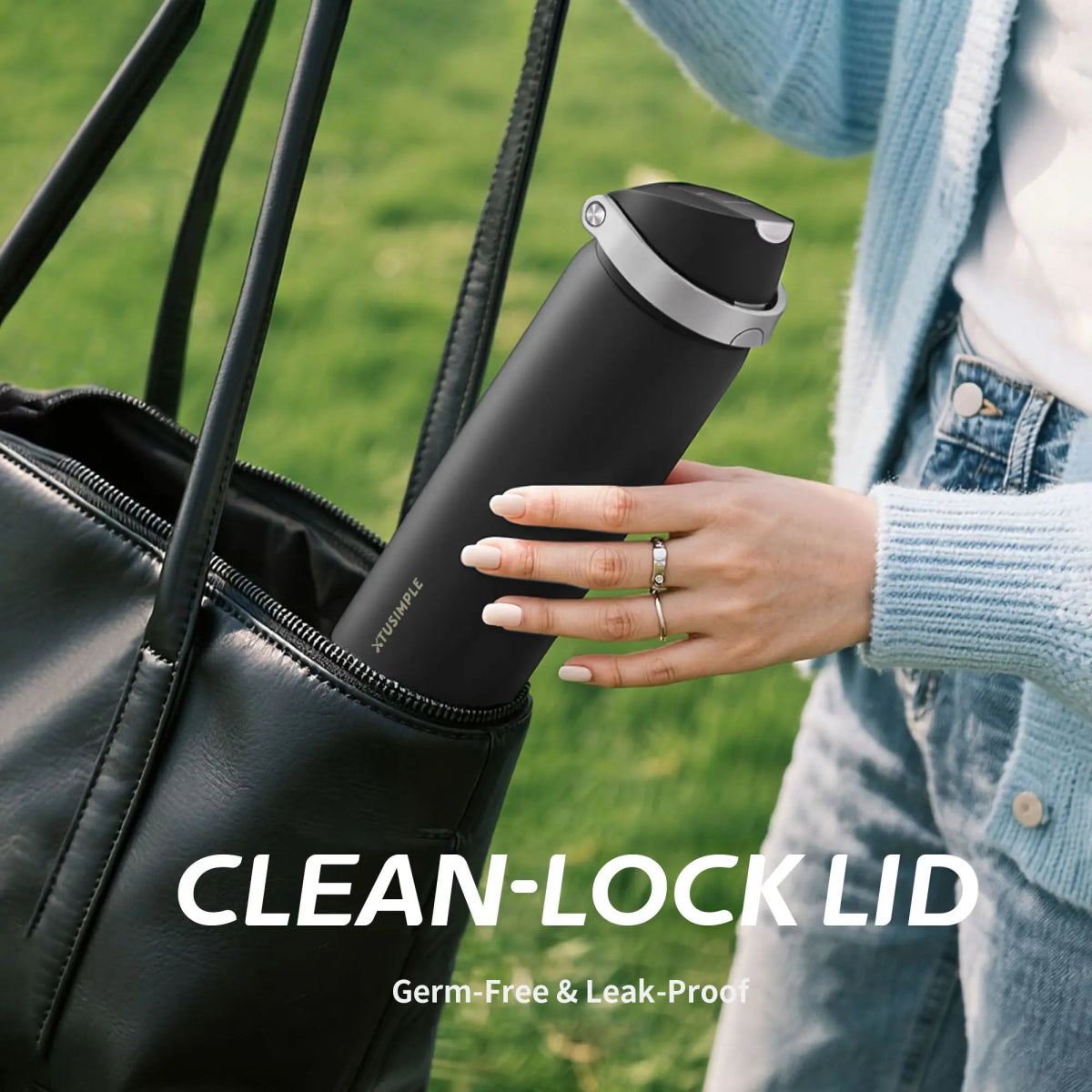 2 - in - 1 Blue Hydration Water Bottle - Xtusimple