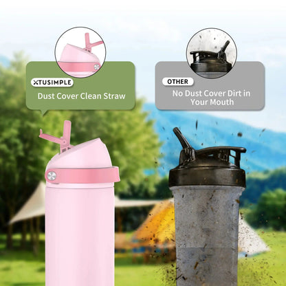 2 - in - 1 Pink Hydration Water Bottle - Xtusimple