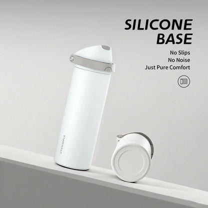 2-in-1 White Hydration Water Bottle
