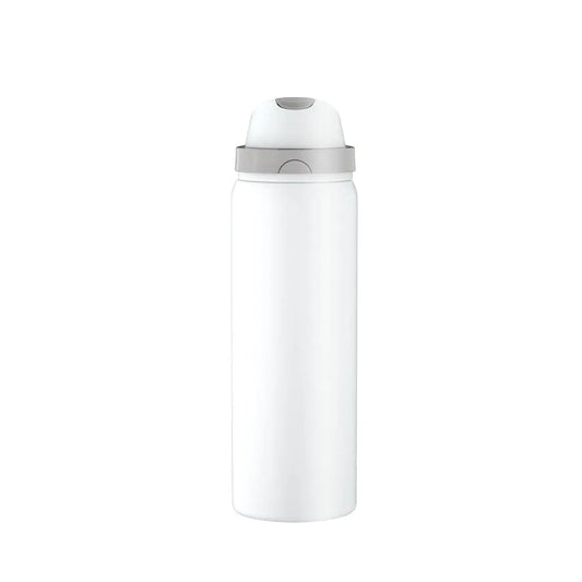 2-in-1 White Hydration Water Bottle