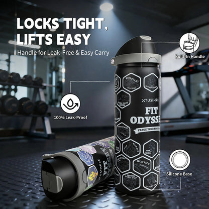FIT ODYSSEY | Stickers Bottle| Blue - Xtusimple