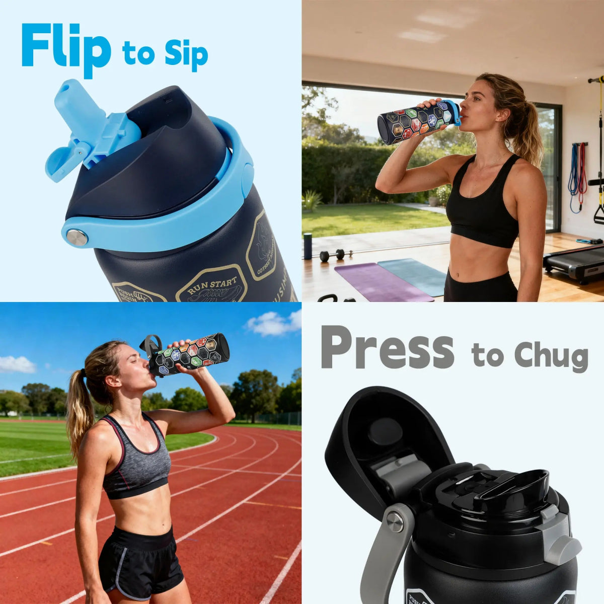 FIT ODYSSEY | Stickers Bottle| Blue - Xtusimple