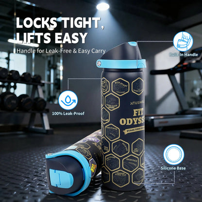 FIT ODYSSEY | Stickers Bottle| Blue - Xtusimple