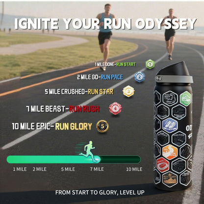 FIT ODYSSEY | Stickers Bottle| White - Xtusimple